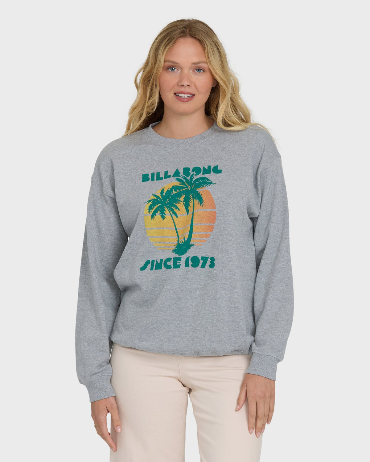 My Fave Beach Crewneck Sweatshirt - Heather Gray