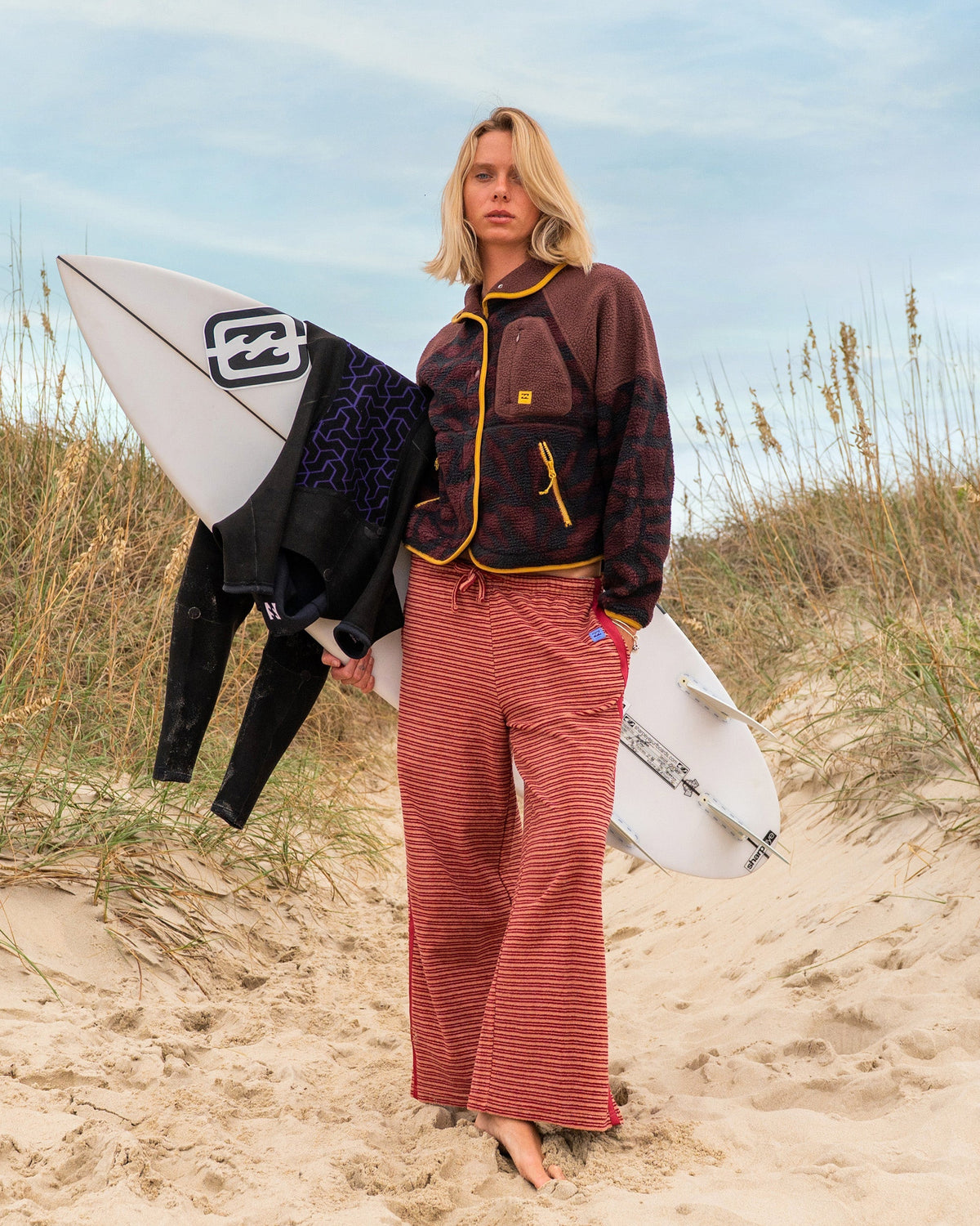 Date Palm Terry Pants - Rose Brown